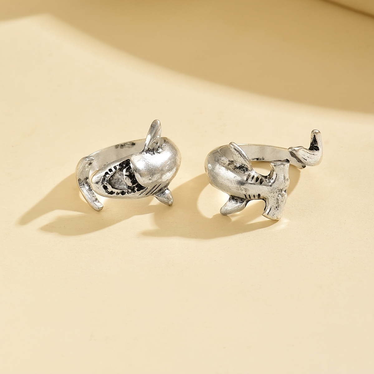 Boho Shark Ring Animal Element Jewelry for Daily Party Accessory